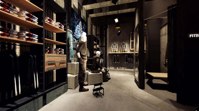 男裝專(zhuān)賣(mài)店裝修設(shè)計(jì)效果